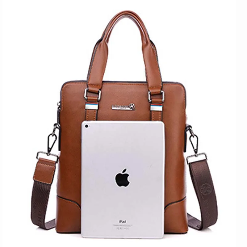 Сумка-тоут мужская из экокожи брендовая Повседневная сумочка-тоут вертикальный