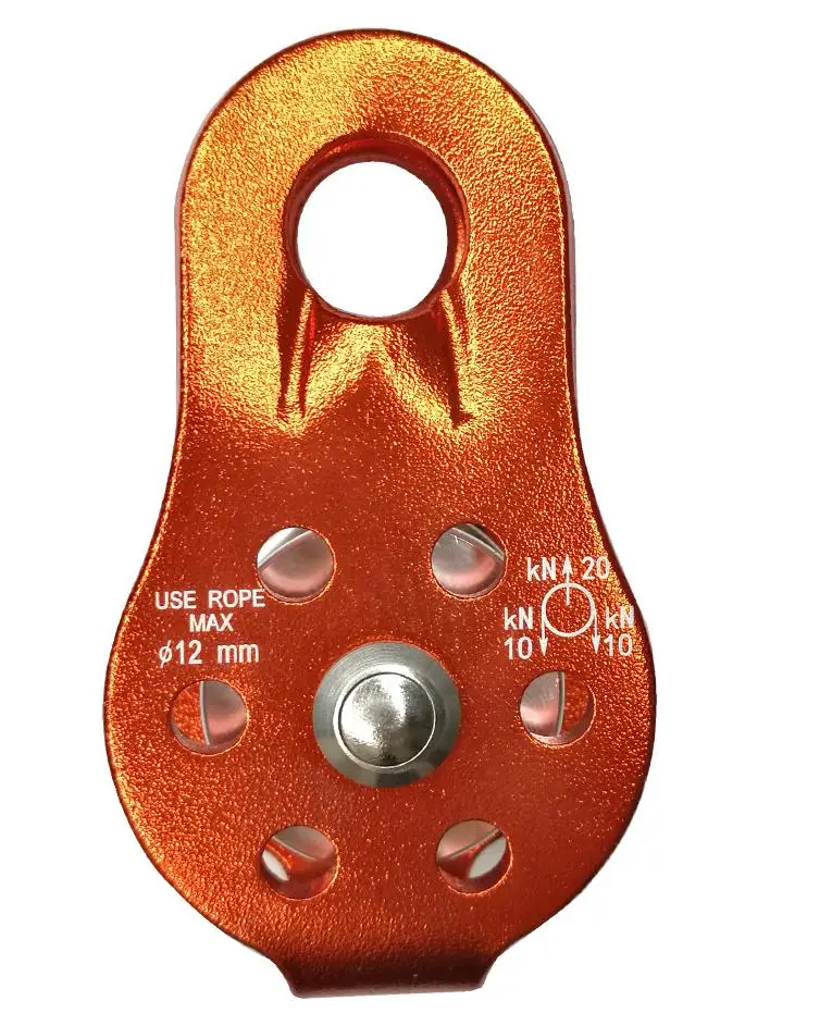 Orange1 20KN веревка для скалолазания один фиксированный шкив для альпинизма Zipline Rappelling для дерева Arborist спелевальная спасательная такелажная Экипировка оборудование - Цвет: Orange1