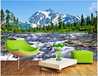custom photo 3d wallpaper non woven mural snow mountain plateau decoration painting 3d wall murals wallpaper for living room