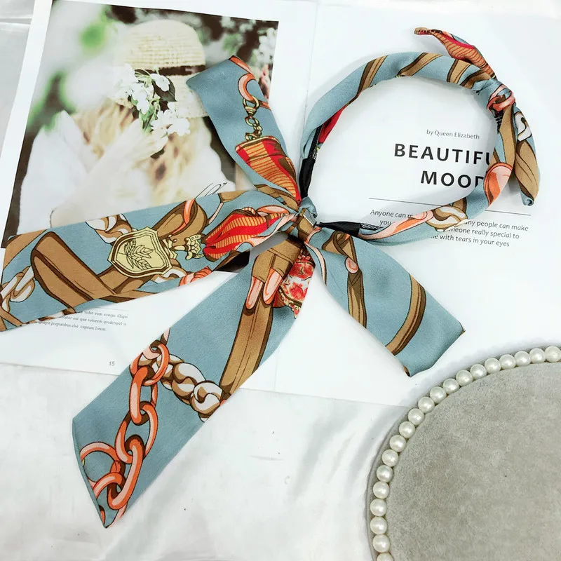 Классическая красивая цепочка из стальной проволоки обруч для волос с заячьими