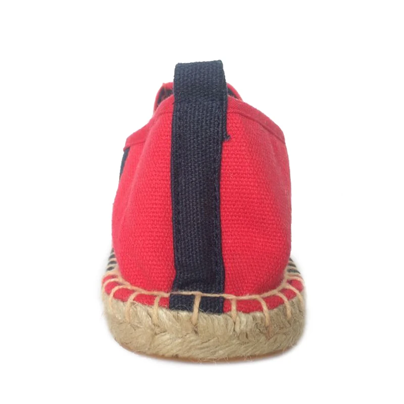 

Canvas Shoes for Men Fashion Hemp Fisherman Shoes Classic Stripe Fashion Men's Canvas Shoes Male Brand Loafers Red Black