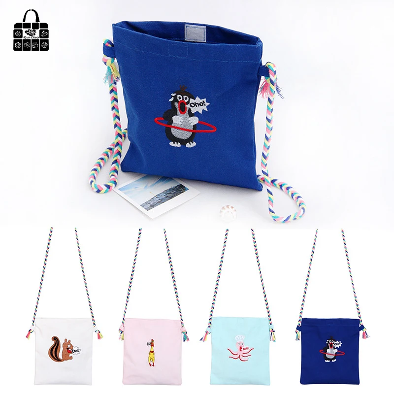 Женская Холщовая Сумка с вышивкой ROSEDIARY новая модная наклонным плечевым ремнем