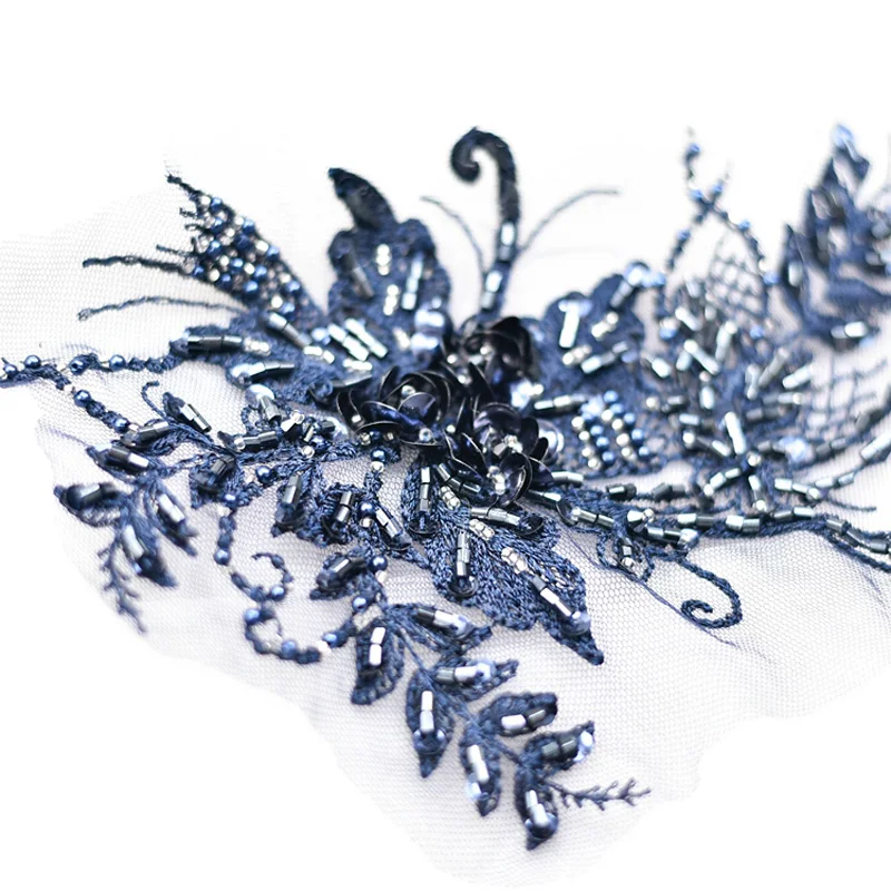 2 шт. кружевные аппликации с вышивкой из бисера | Дом и сад