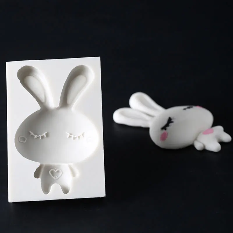 Силиконовая форма с мультяшным кроликом Кроликом для помадки инструменты