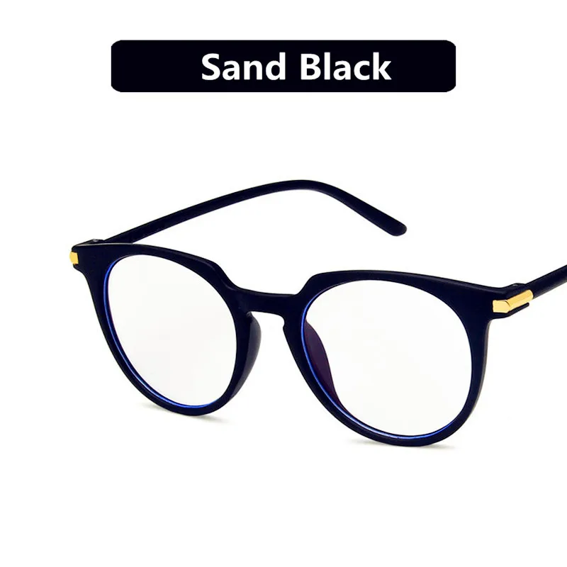 Sand Black HJYBBSN анти-синий светильник, круглые женские очки для чтения, трендовые винтажные Повседневные очки, роскошные брендовые дизайнерские очки для вождения - Цвет оправы: Sand Black