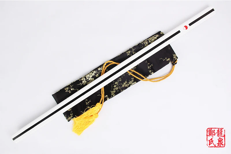 Реальный KATANA Косплей мечи из углеродистой стали у героя мультфильма Саскэ Утиха меч для героя аниме «Наруто hotage тему аниме покрытие с чёрным лезвием, белый/черный Сая
