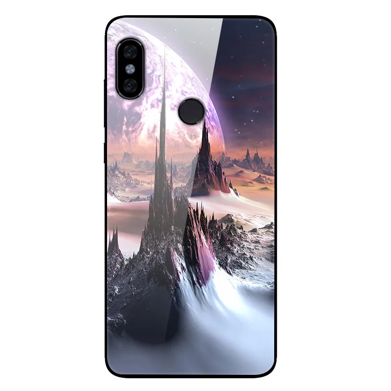 08 Для Xiaomi Redmi Note 6 Pro Чехол из закаленного стекла с изображением планеты космос, стеклянный чехол для задней панели для Xiaomi Redmi Note 6 Pro Note6 Pro - Цвет: 08