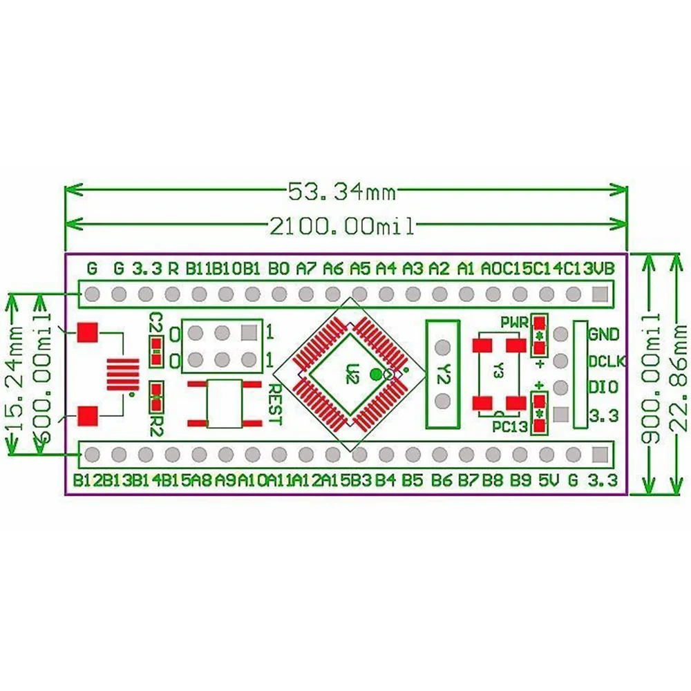 Минимальная системная плата для разработки ARM STM32 STM32F103C8T6 Arduino | Игрушки и хобби