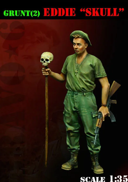 Модель из смолы 1/35 года набор для строительства фигурка вьетнамской войны череп