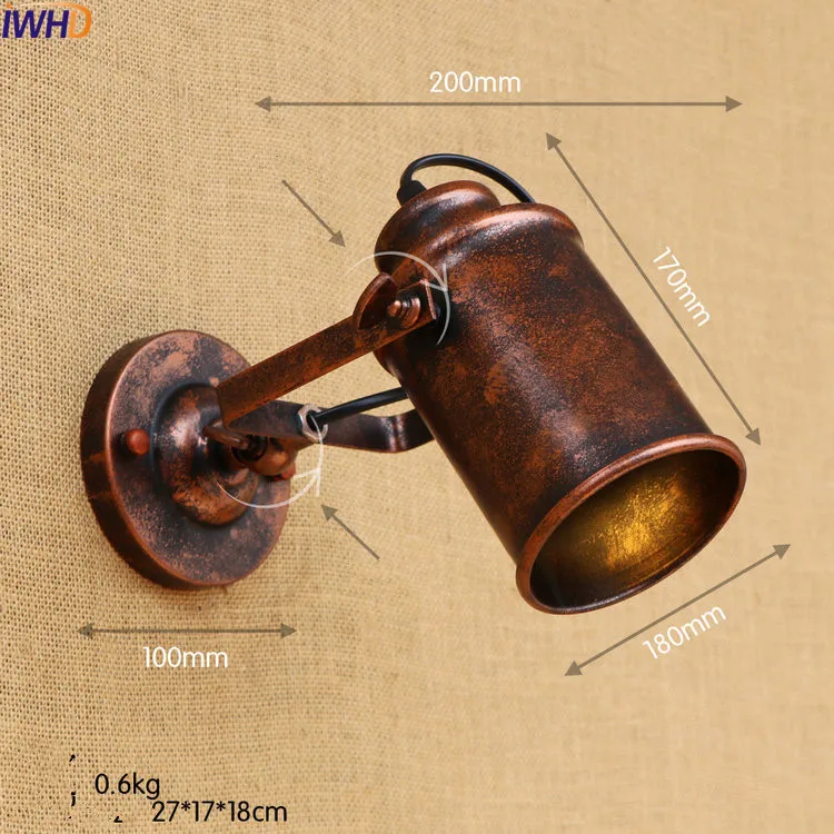 IWHD белый современный светодиодный настенный светильник Wandlamp спальня Домашний Светильник ing лестничный светильник s вращающийся настенный светильник бра Apliques Pared - Цвет абажура: 1