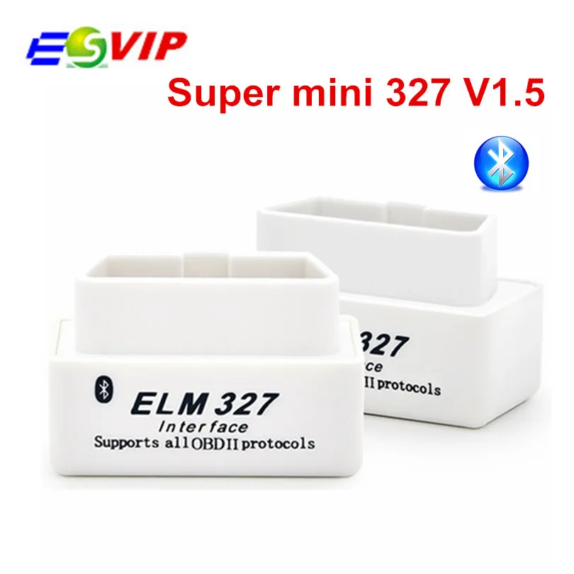 white Низкая цена Супер Мини elm327 V1.5 Bluetooth OBD2/OBDII ELM 327 версия 1,5 автоматический диагностический сканер elm327 сканер три цвета - Цвет: white
