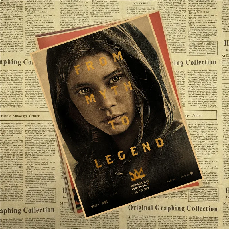 Король Артур легенда о мече 2017 ТВ-серия художественный постер из крафт-бумаги