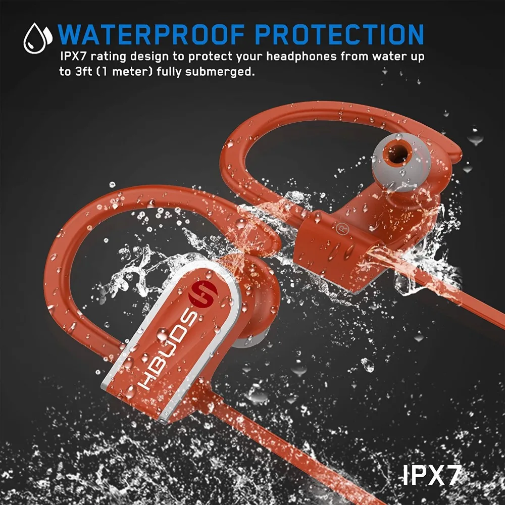 HBUDS H1 Bluetooth наушники IPX7 Водонепроницаемый Беспроводной гарнитура Handsfee спортивные