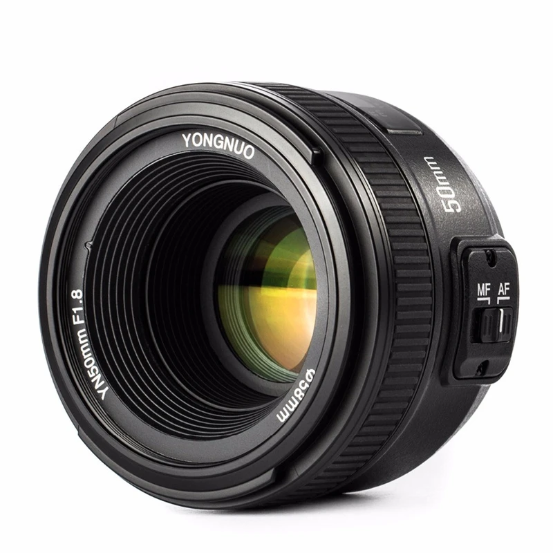 Новинка YONGNUO YN 50 мм f/1 8 AF объектив YN50mm диафрагма Автофокус Большая для камеры Nikon