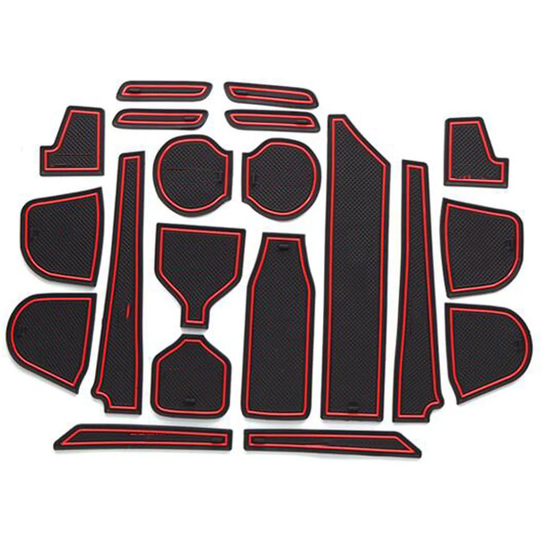 20X Auto Car Styling Non-Slip Mat Sticker Gate Slot Pad Rubber Door Carpet For Honda GREIZ Sedan Low configuration |