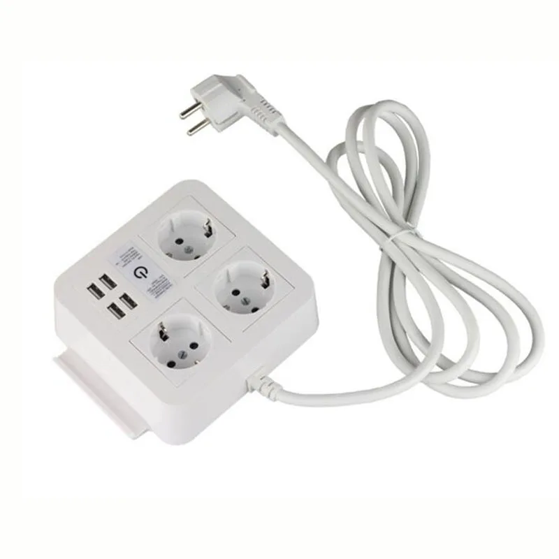 USB штепсельная вилка Настольный Электрический удлинитель розетки 3 ЕС розетка