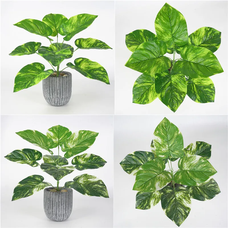 Тропическое растение украшение искусственные зеленые растения Monstera
