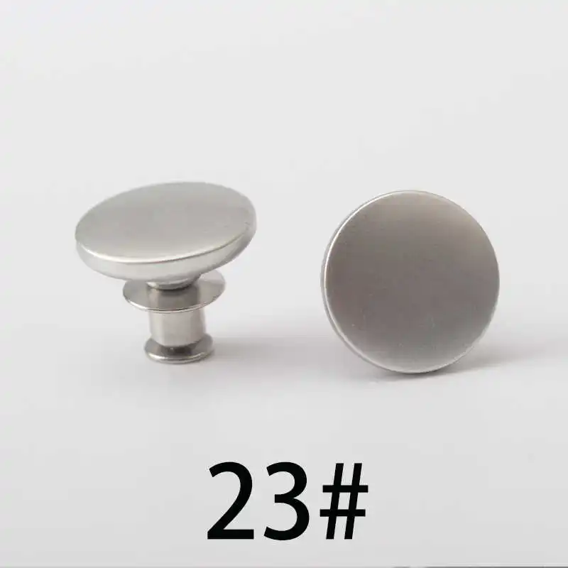 No23 17mm 24 различных 1 шт ноготь-бесплатно ноготь талии кнопки регулируемые джинсы кнопки джинсовые пуговицы одежда металлические мужские и женские брюки съемные - Цвет: No23 17mm