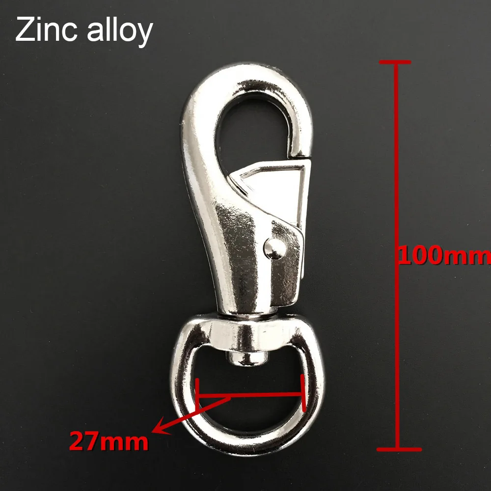 Zinc alloy 1 шт многоцелевой Серебряный поворотный крючок с пружинной защелкой, тяжелая цепь, поводки для собак, домашних животных, быстрый крючок, карабин, походный брелок для кемпинга - Цвет: Zinc alloy