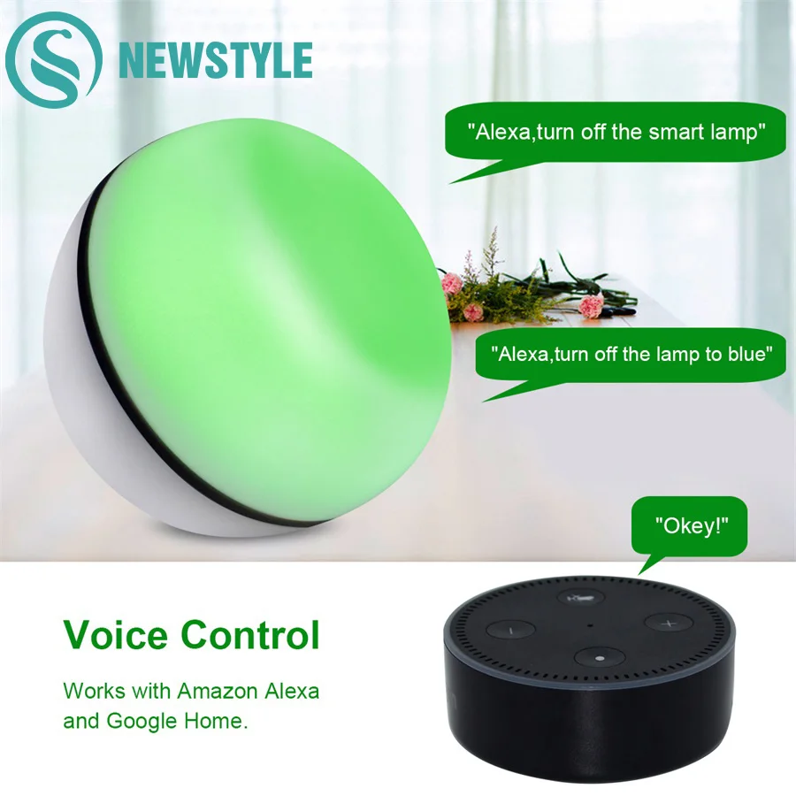 Умная Wifi Светодиодная ночная лампа с регулируемой яркостью Сенсорная ночным