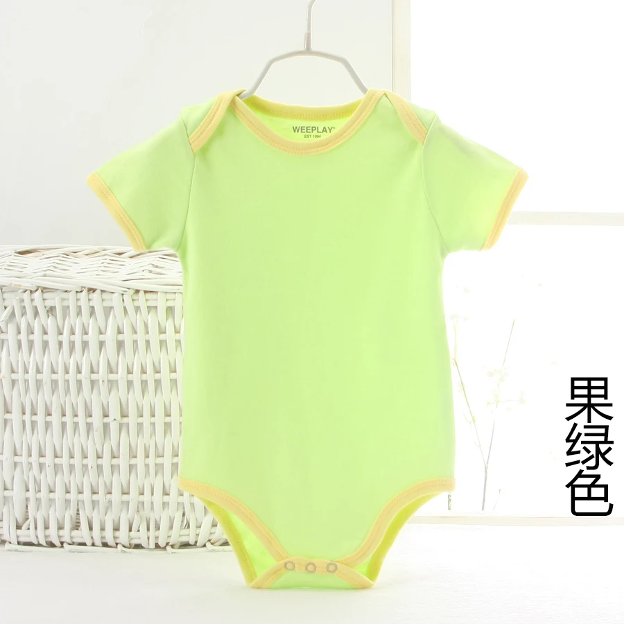 Male and female baby coveralls summer cotton short sleeve triangle package fart Romper newborn clothes thin clothing | Канцтовары для