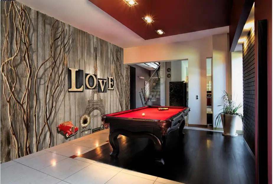 Home Decoration 3d bathroom wallpaper Retro nostalgic wood LOVE wallpapers for living room wall murals | Обустройство дома