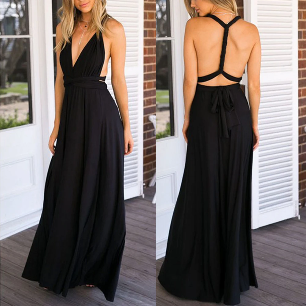 Платье женское длинное в стиле бохо пикантное Клубное красное Бандажное