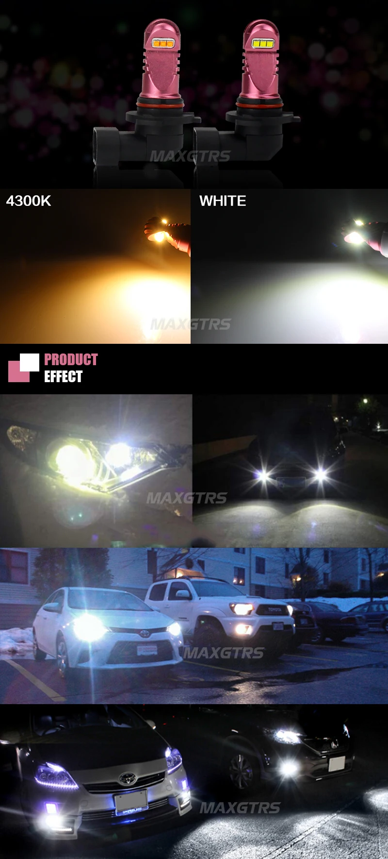 2x H1 H3 H8 H11 9005 9006 30 Вт CREE Чип СВЕТОДИОДНАЯ Лампа 6000 К белый 4300 К теплый белый дневной ходовой светильник Автомобильные противотуманные фары DRL