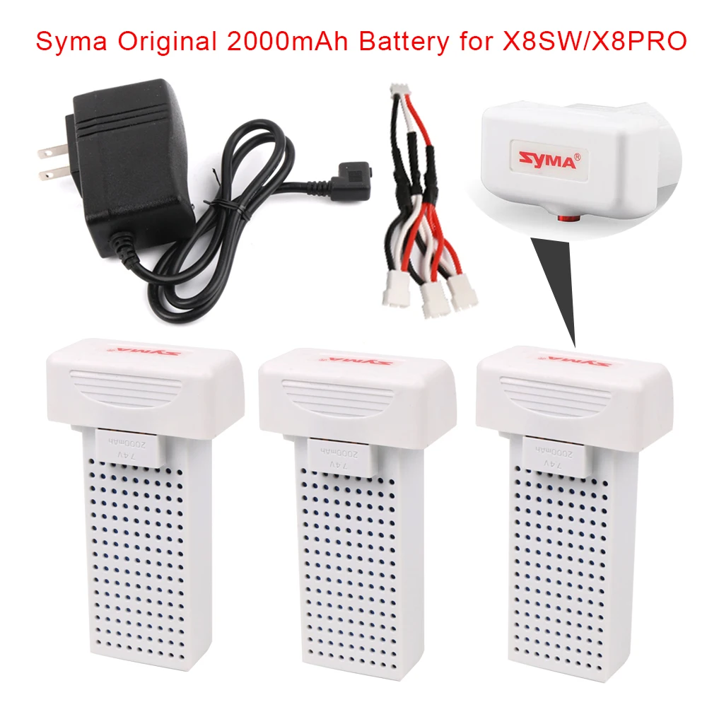Syma X8PRO X8SW X8SC RC Дрон Квадрокоптер 7 4 в 2000 мА/ч сверхвысокой емкости Lipo X8 PRO