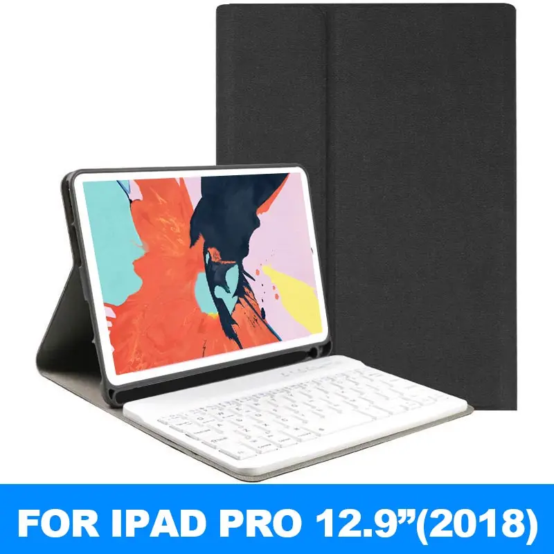 Pro 12.9 2018 Black Чехол для iPad Pro 12,9, чехол для клавиатуры с карандашом, силиконовый чехол на заднюю панель, Чехол для iPad Pro 12,9 - Цвет: Pro 12.9 2018 Black