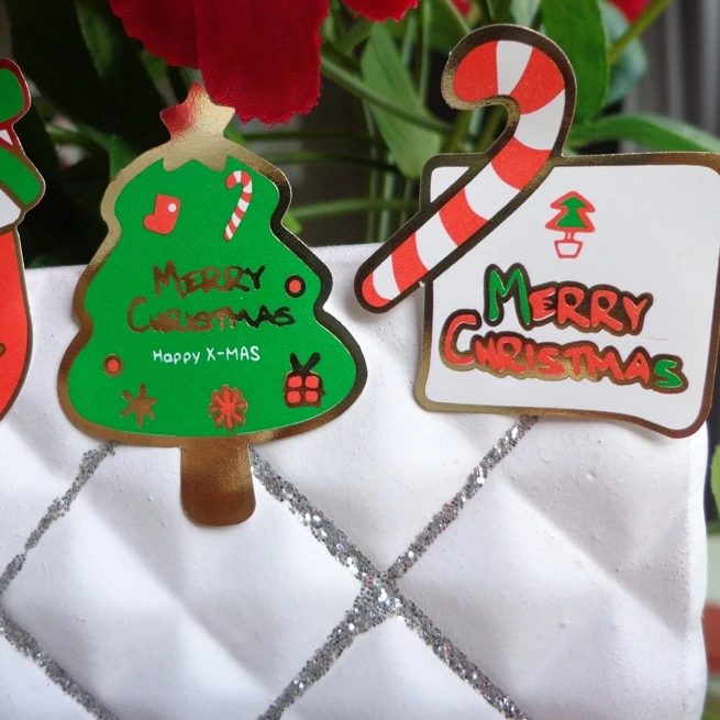 80 шт./лот Новинка Merry Christmas Tree Stick серия уплотнительная самоклеющаяся этикетка для