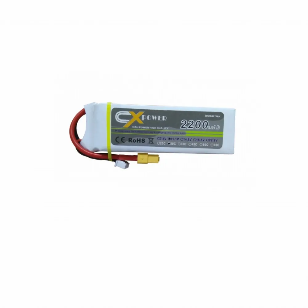 XT60 штекер 11 1 V 2200mAh LiPo батарея 3S 30C для радиоуправляемого квадрокоптера дрона