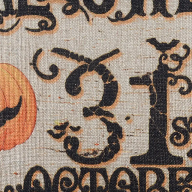 LINKWELL 18x18 дюймов наволочка Мешковина Ретро счастливые украшения для Хеллоуина