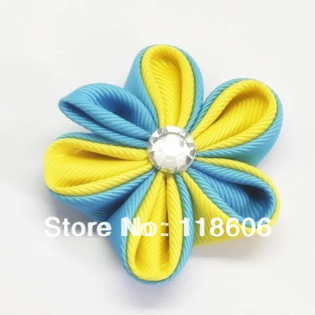 Горячая Распродажа 60 шт./лот (каждый стиль) Новый дизайн модный цветок Kanzashi