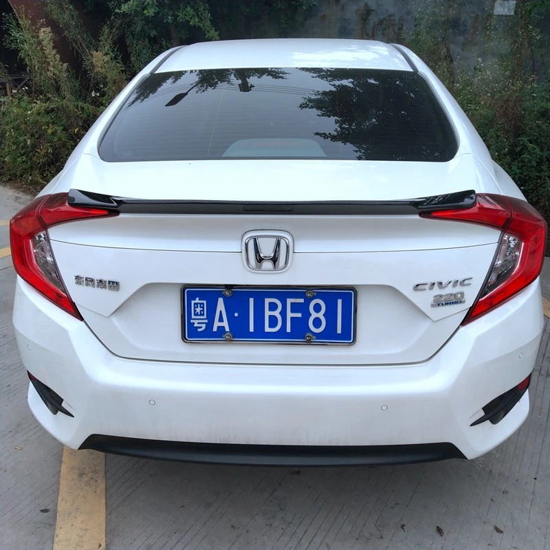 Высококачественные Спойлеры из углеродного волокна для 2016 2017 2018 honda civic ABS спойлер