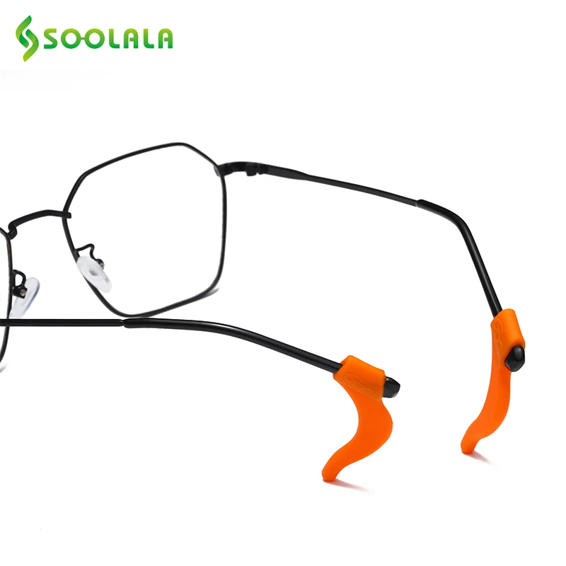 

SOOLALA 6 Pairs/Lot Sunglasses Eyewear Silicone Anti Slip Ear Hooks Temple Holder Sports Kids Eye Glasses Accessories Anti-slip