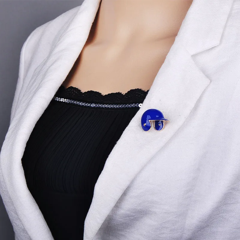 Blucome Vivid Red Baseball Cap Shape Brooches Gold Color Enamel Jewelry Boys Men Sportsman Hat Clothes Accessories Creative Pins | Украшения