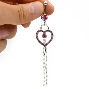 Покрытие антикварной бронзой Showlove-1pc различных стальных& CZ драгоценных камней Висячие пупка кольцо для продвижения пирсинг тела ювелирные изделия - Окраска металла: Покрытие антикварной бронзой