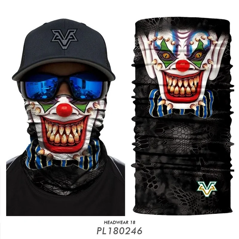 Balaclava Men Women Clown Joker Halloween Face Mask Dust Proof Bike Neckerchief Motorcycle Kerchief Hike Guard | Спорт и развлечения