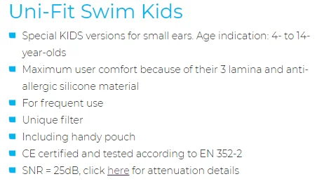 

Pluggerz All-fit Swim Reusable Water Proof Earplugs (for BOYS)