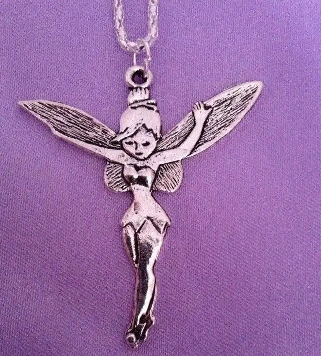 Ожерелье с кулоном в виде ангела-хранителя ожерелье-чокер винтажное серебряное
