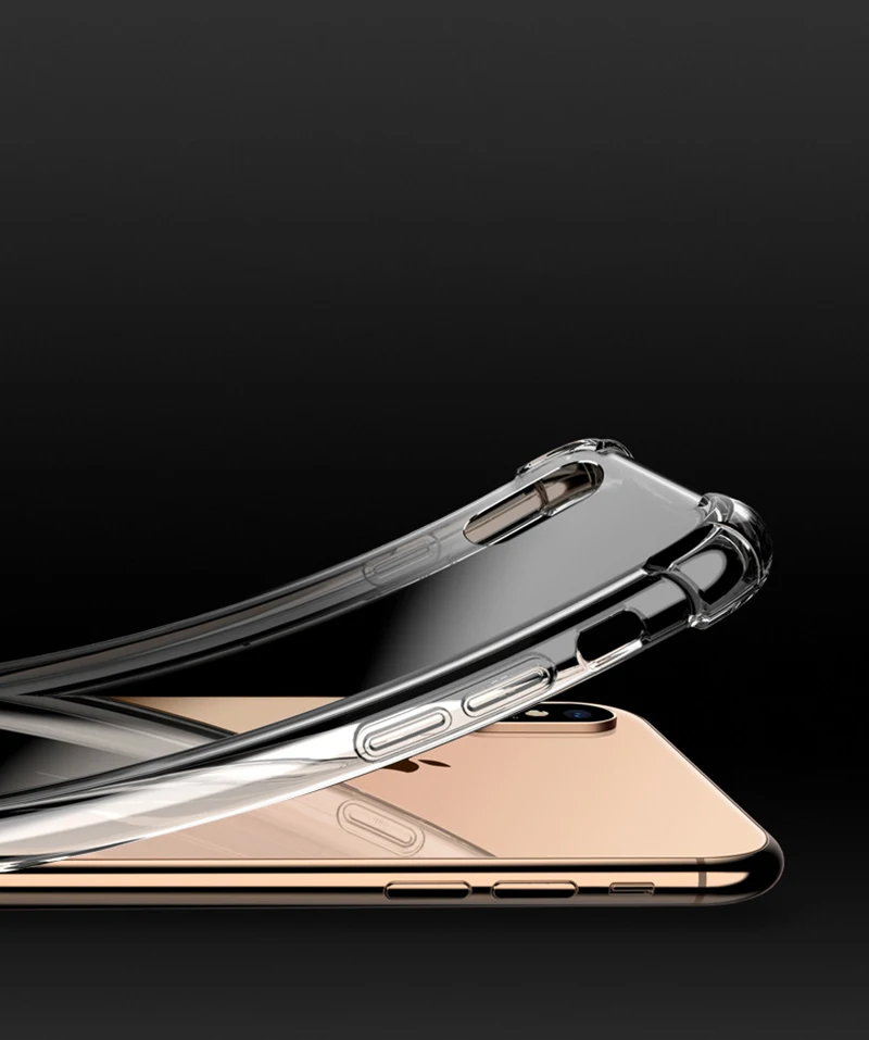 50 шт., прозрачный чехол для iPhone X XS MAX XR 8 8 plus, мягкий силиконовый чехол для телефона из ТПУ