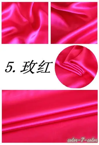 Rose Red 1 метр высококачественное эластичное моделирование шелковое атласное свадебное платье ткань высококачественное украшение Роскошная ткань украшение - Цвет: Rose Red
