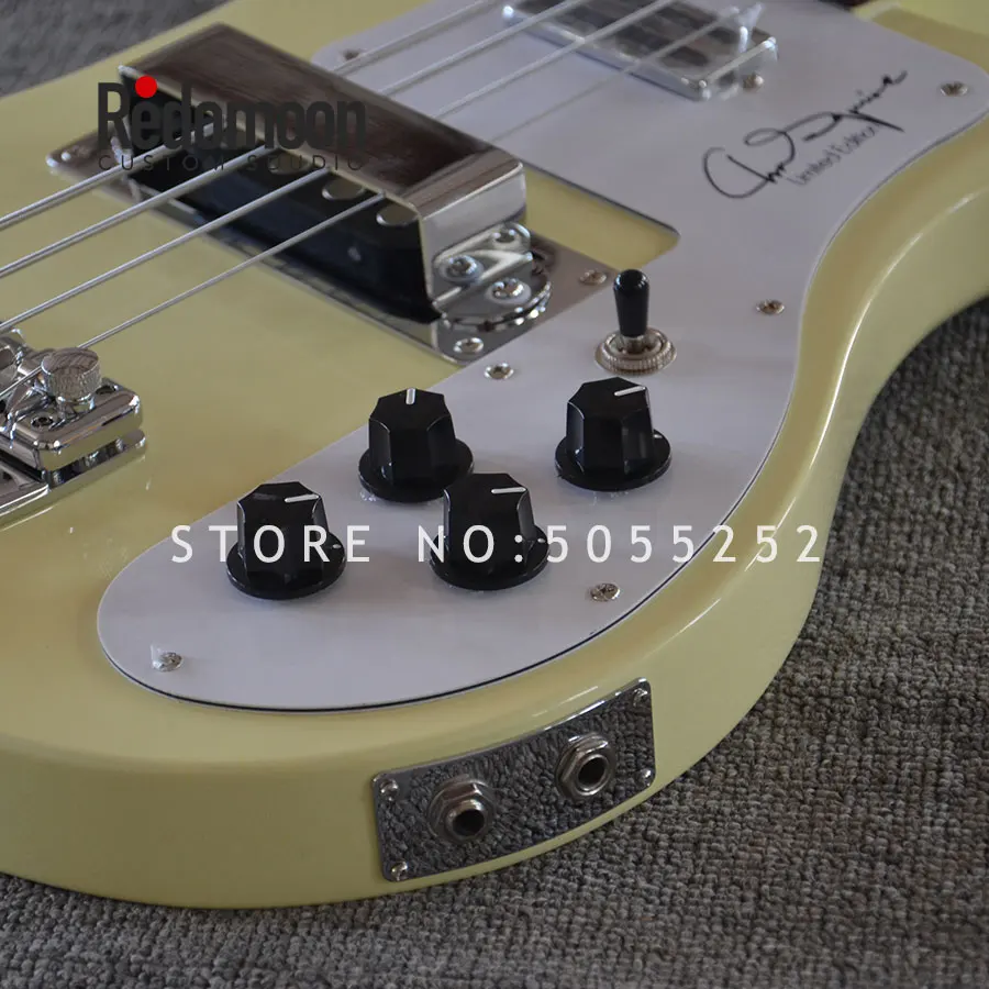Заводской заказ 4 струны Rickenback bass 4003 с 2 гнездами шею через корпус для