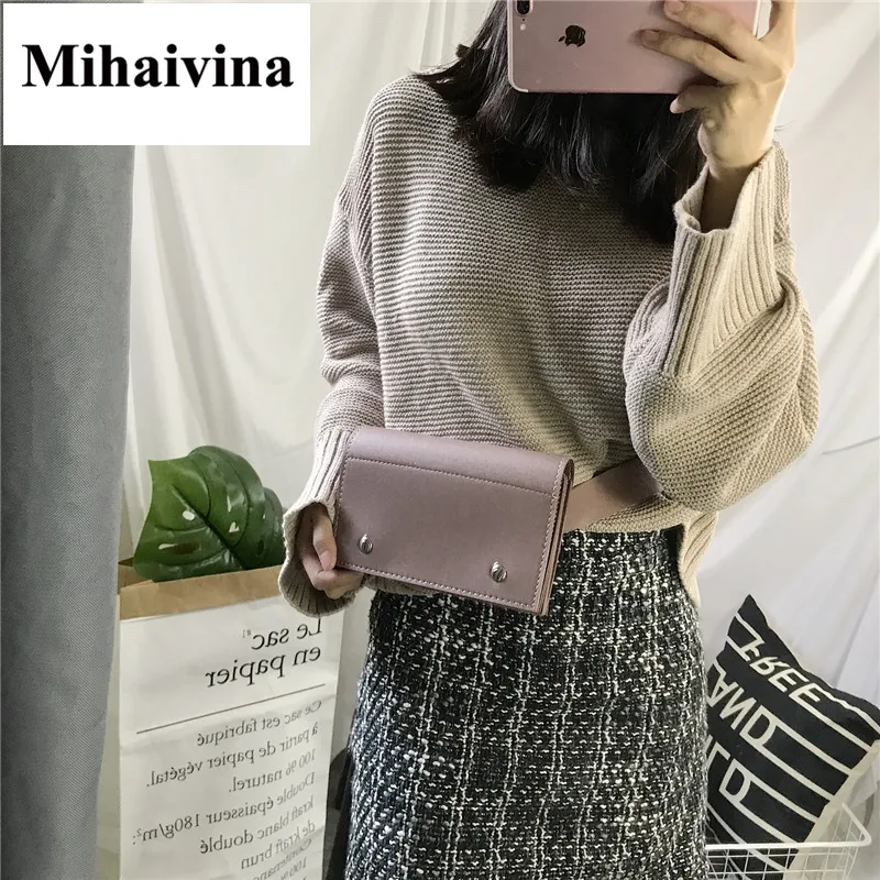 Женская сумка Mihaivina популярная кожаная поясная сумки на плечо с цепочкой модная