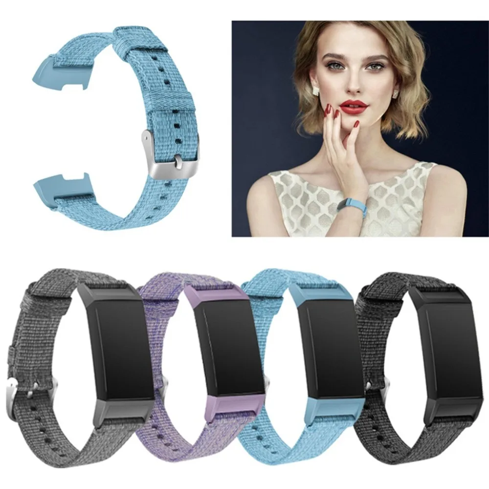Спортивный ремешок для FitBit Charge 3 сменный мягкий нейлоновый спортивный Wtach модные