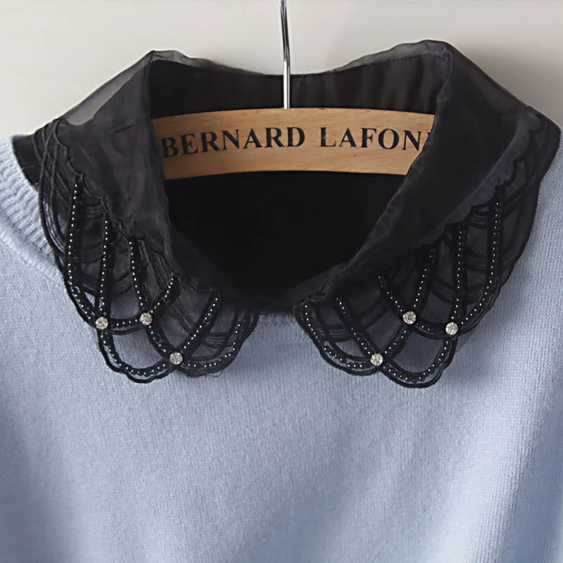 

Korean Autumn And Winter Nail Pearl Shirt Fake Collar Detachable Collars Wholesale
