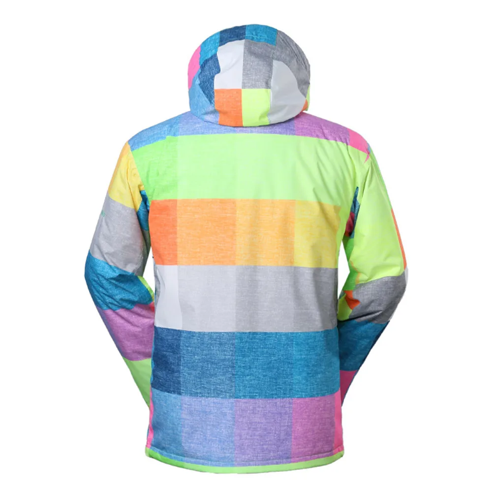 Gsou зимняя Лыжная куртка для мужчин спортивная с капюшоном водонепроницаемая