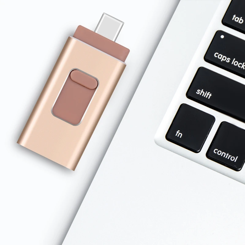 BRU 16G32G64G128G 4в1 OTG USB флеш накопитель для iPhone5s/6/6plus/7/8/X/XR IOS Android type C Флешка