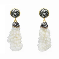 natural submarine white coral earrings for women new handmade jewelry irregular high quality summer beach trendy earrings eh0084
